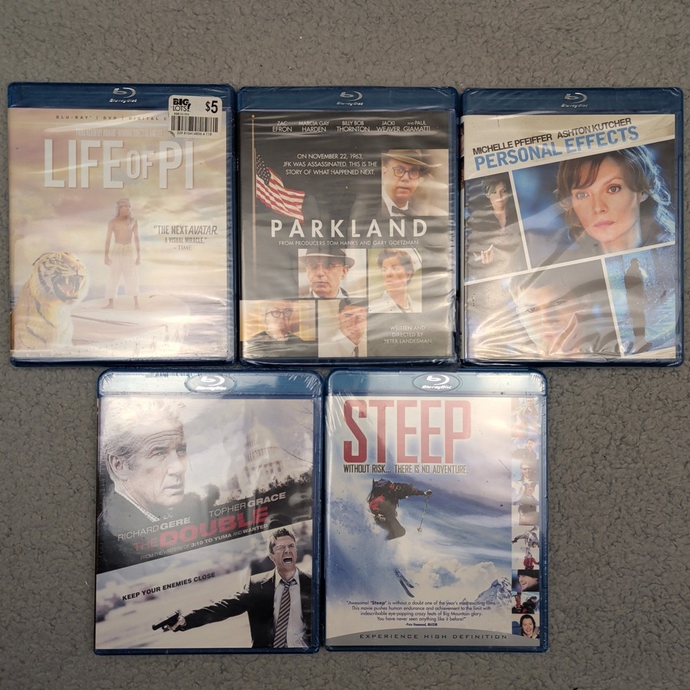 Drama Historical Indie Lot of 5 Blu-ray Life of Pi Parkland Double New Sealed